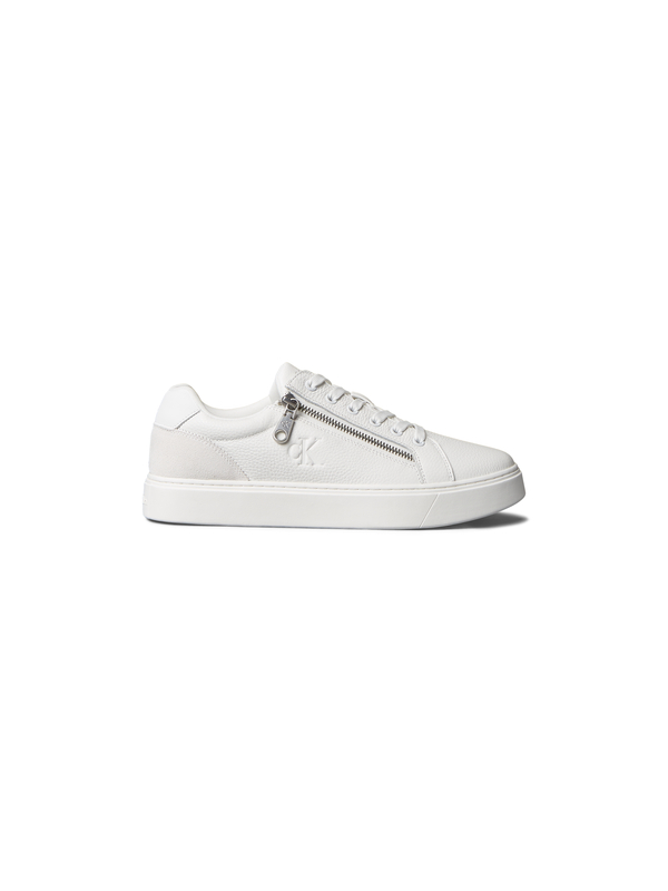 Pebbled Leather Side-Zip Sneakers