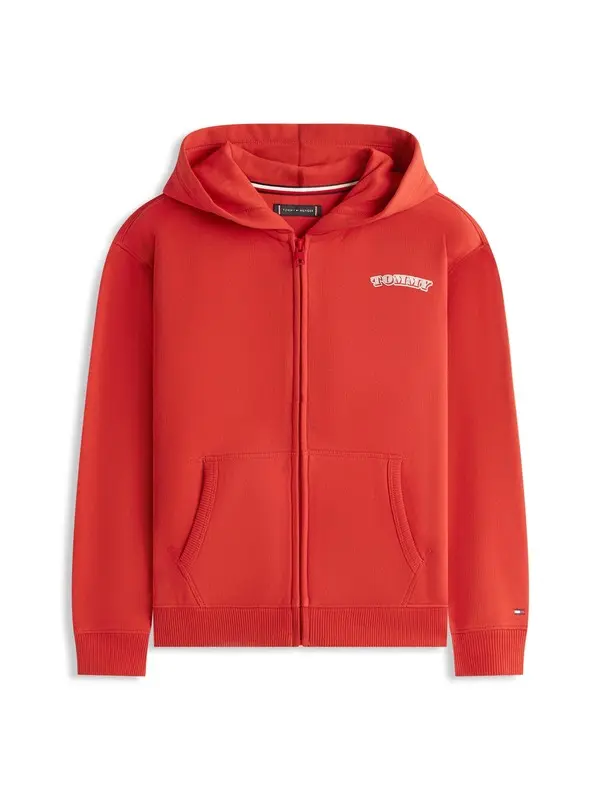 Textured Back Logo Zip-Thru Hoody Image