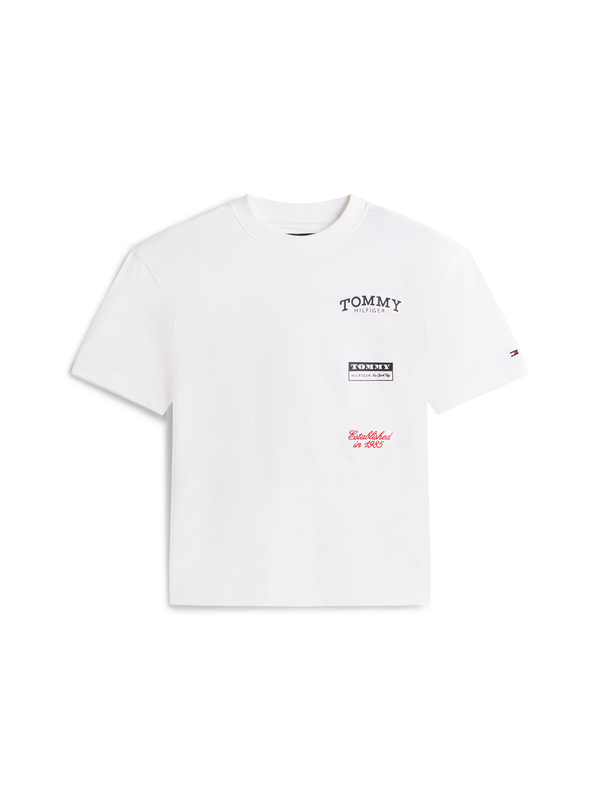 Kids Boys Back Multi Logo Print Jersey T-Shirt