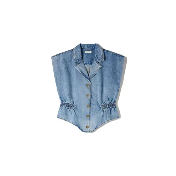 Fitted Sleeveless Denim top