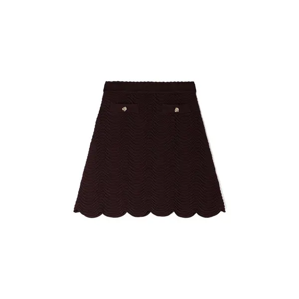 Short Decorative Knit Skirt