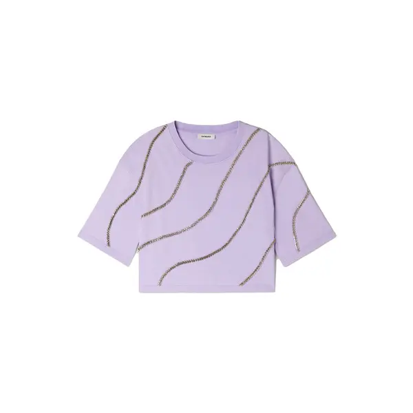 Rhinestone Cropped T-Shirt