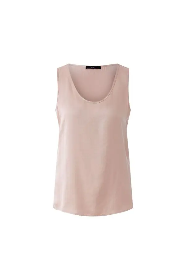 Sleeveless Satin-Look Top