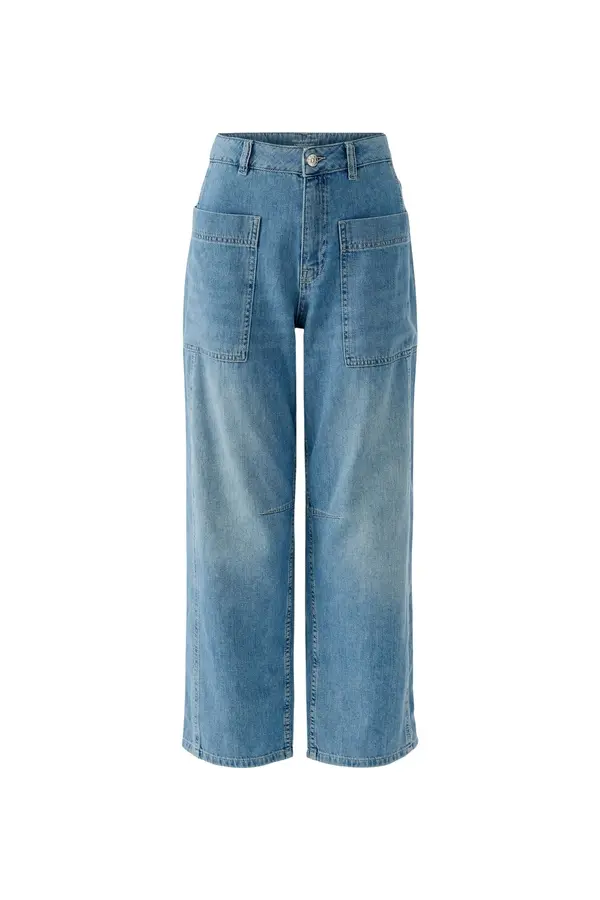 Relaxed Fit Barrel Soft Denim Jeans
