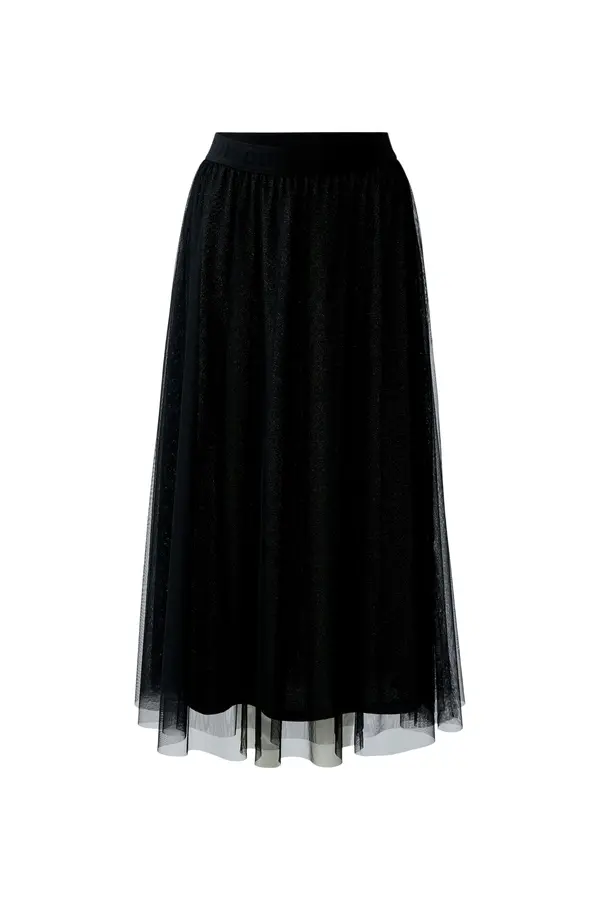 Double-layered Tulle Midi Skirt