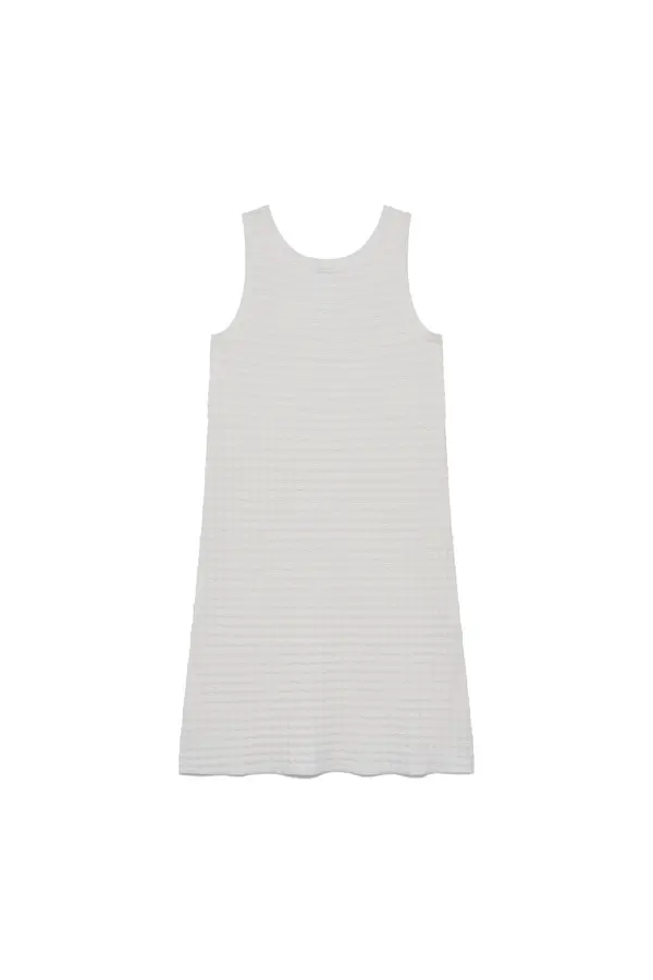 Sleeveless Textured Knit Short Dress