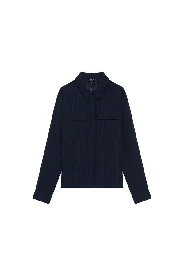 Button-Down Shirt with Dual Flap Pockets