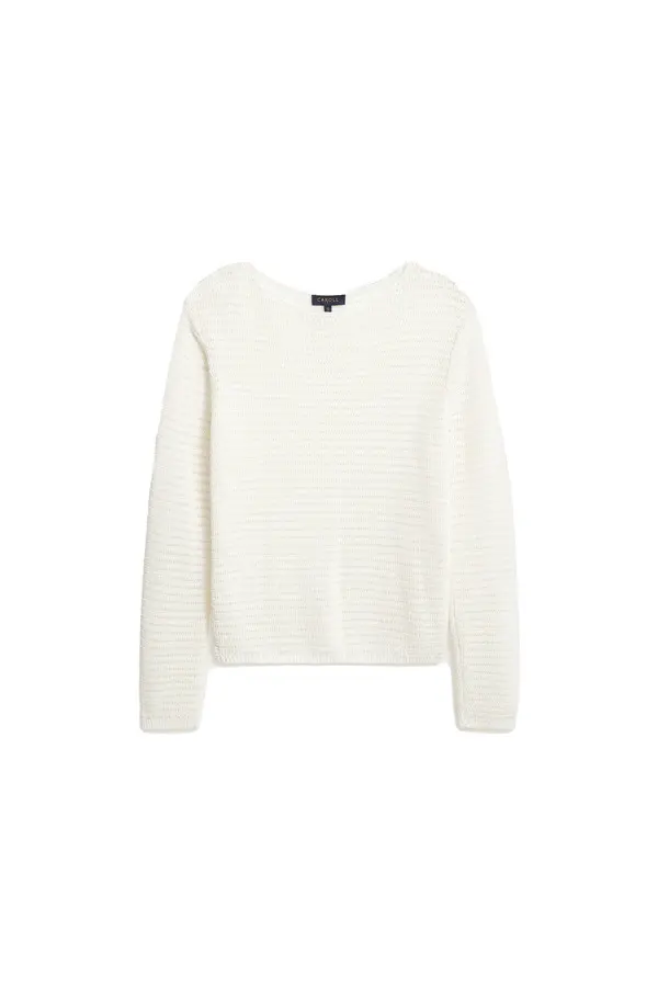 Boat-Neck Fine Knit Pullover