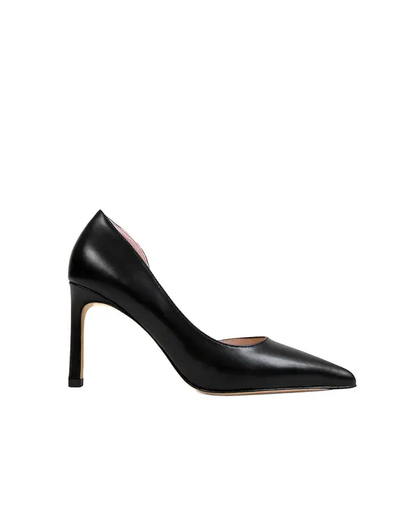Pointed-toe Leather DOrsay Stiletto Pump