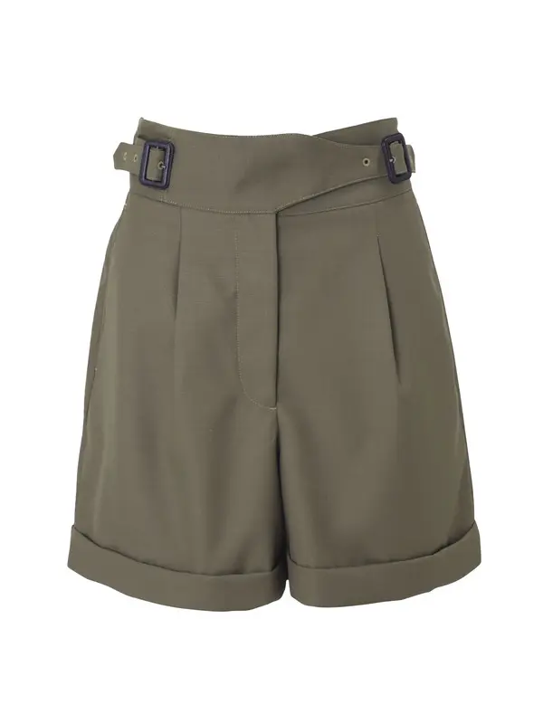 Bermuda Shorts with Waist Belt
