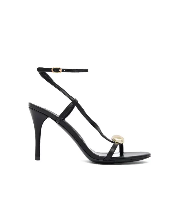 Patent Multi Strap High Heel Sandals with Buckle
