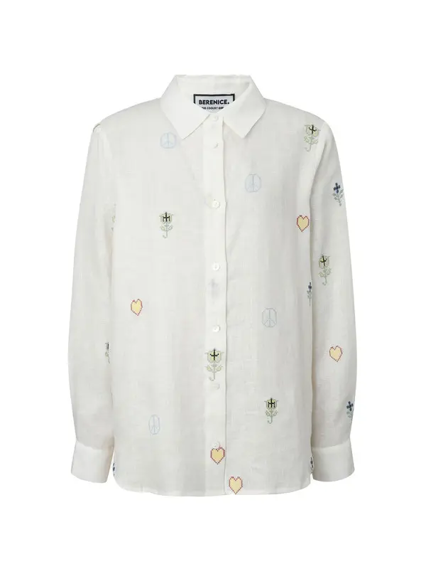 Long-Sleeved Shirt With Embroidery