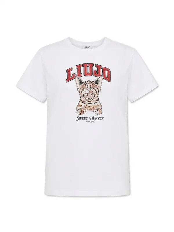 Regular Fit Short Sleeve T-shirt with Tiger Print