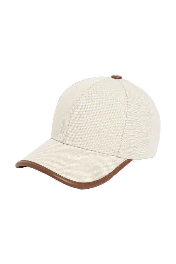 Cap With Brown Piping