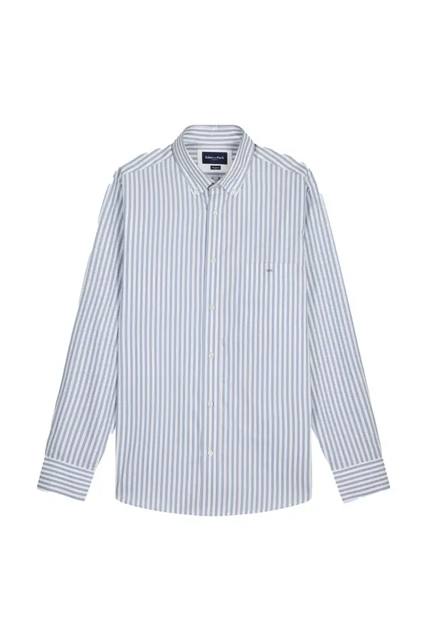 Striped Cotton Long Sleeve Shirt