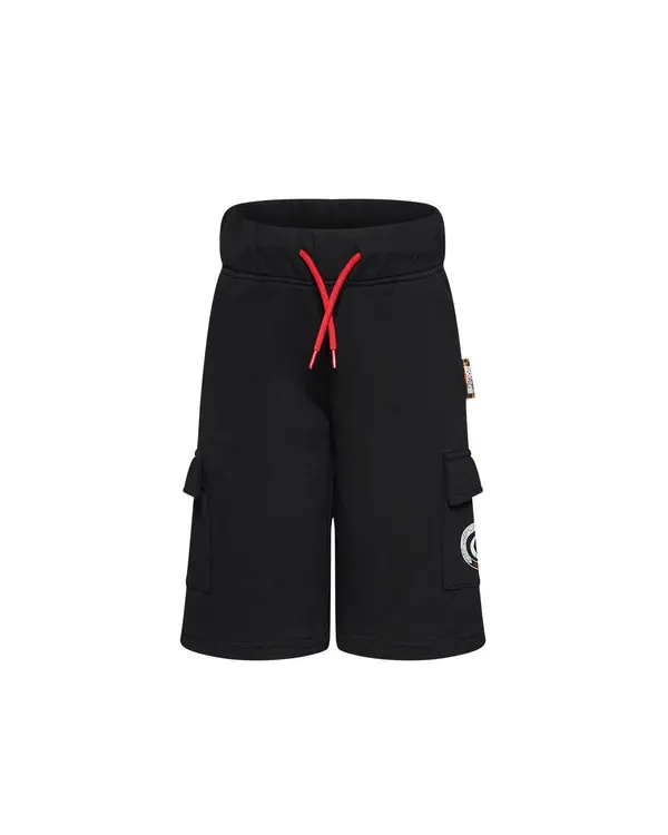 Cargo Cotton Shorts with Red Drawstring