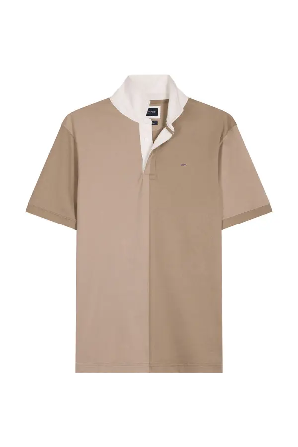 Cotton Short-Sleeve T-Shirt With Vertical Panels