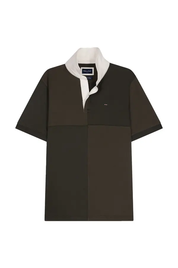 Regular Fit Panelled Cotton Short-Sleeve T-Shirt