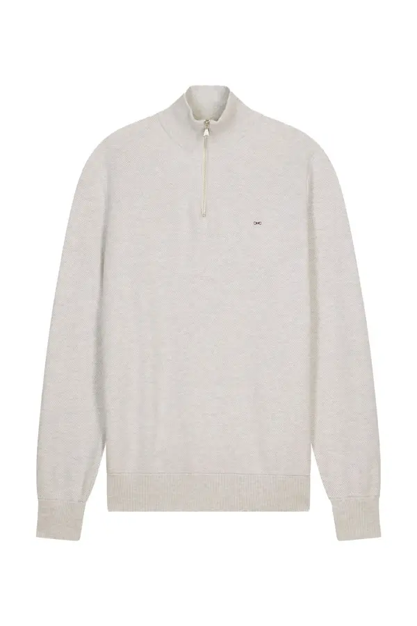 Truck-Neck Cotton Sweater 