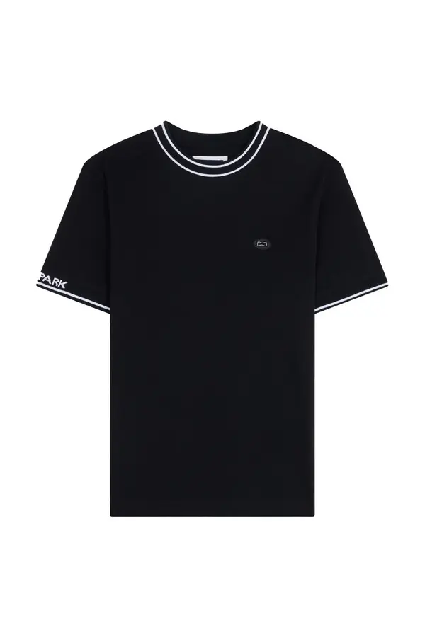 Short-Sleeve Jacquard Cotton T-Shirt