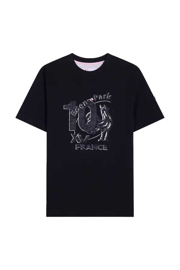 Printed Short-Sleeve XV De France Cotton T-Shirt 