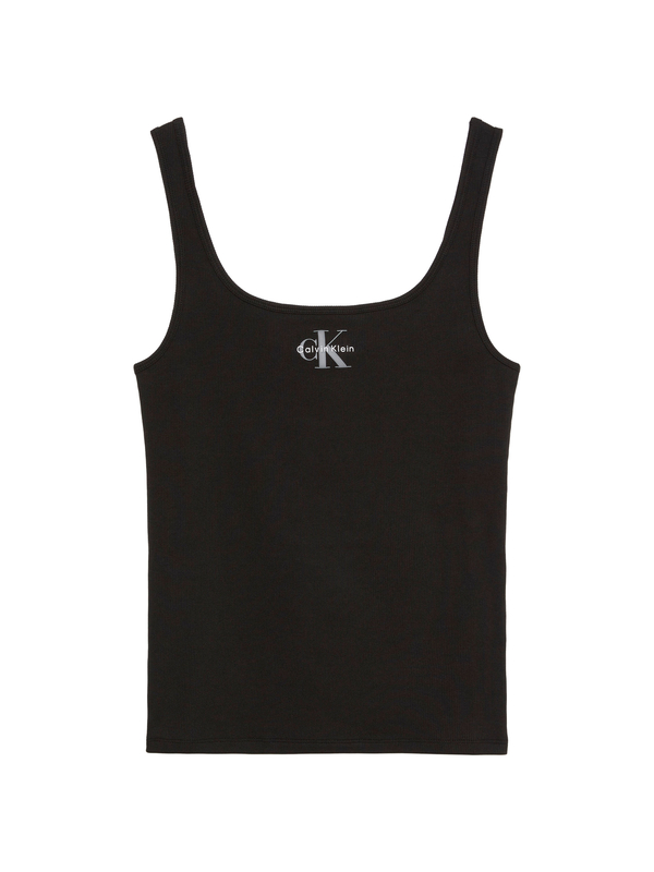 Monogram Scoop Neck Rib Tank Top