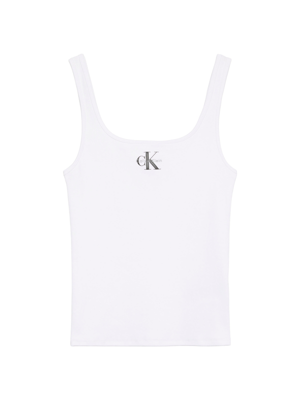 Monogram Scoop Neck Rib Tank Top