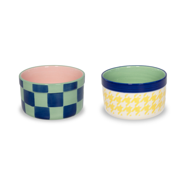 Set Of 2 - Stoneware Bowls Capacity 300 Ml Version A