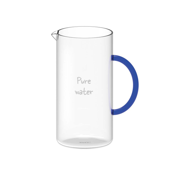 Borosilicate Glass Jug Capacity 1,3l Blue Handle Pure Water
