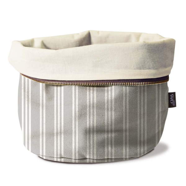 Heatable Cotton Bread Bag Gray Pinstripe Image