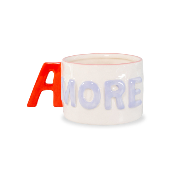Stoneware Breakfast Mug 440 Ml Capacity Love