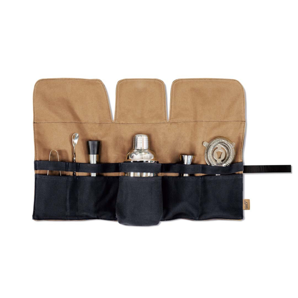 Profcocktail Set of 9 -  In S/S In Canvas Case With Eco-Leather Beltshaker700ml