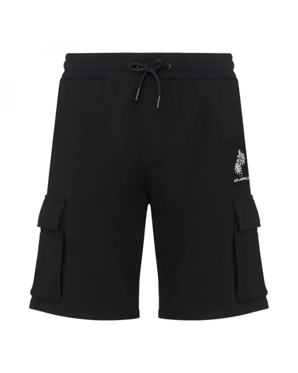 Cargo Sweat Shorts with Graphic Print