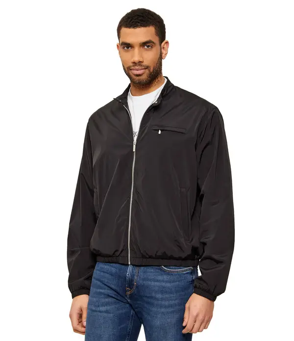 Lightweight Bomber Jacket with Zip-Front