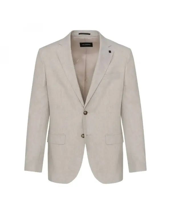 Tailored Linen-Blend Blazer