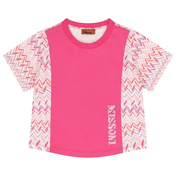 Zig Zag Printed Short Sleeve T-shirt