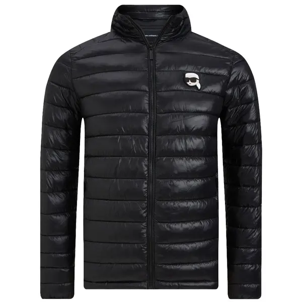 Regular Fit Quilted Jacket with Ikon Logo
