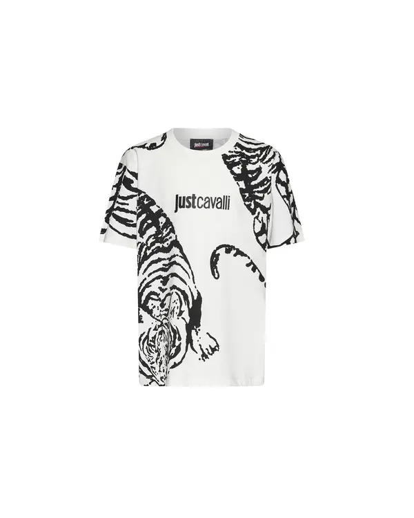 Tiger Illustration Graphic Short Sleeve Tshirt