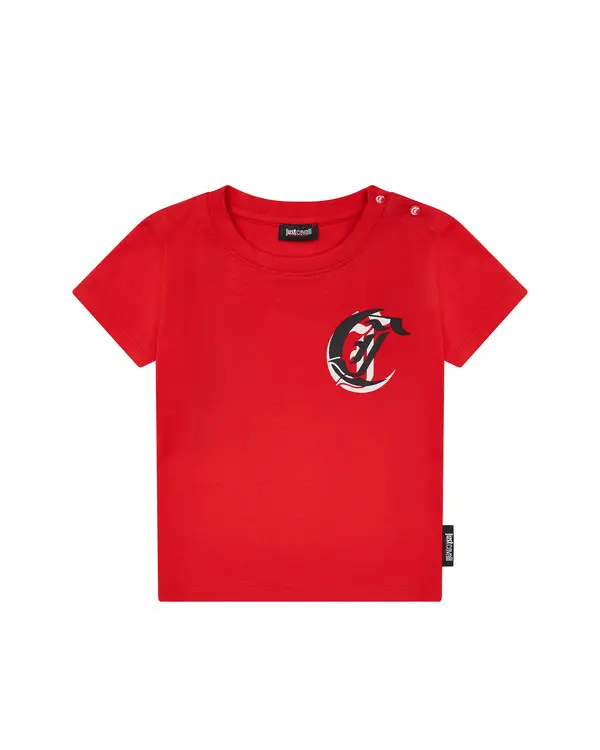 Short Sleeve T-Shirt with Gothic Monogram Graphic