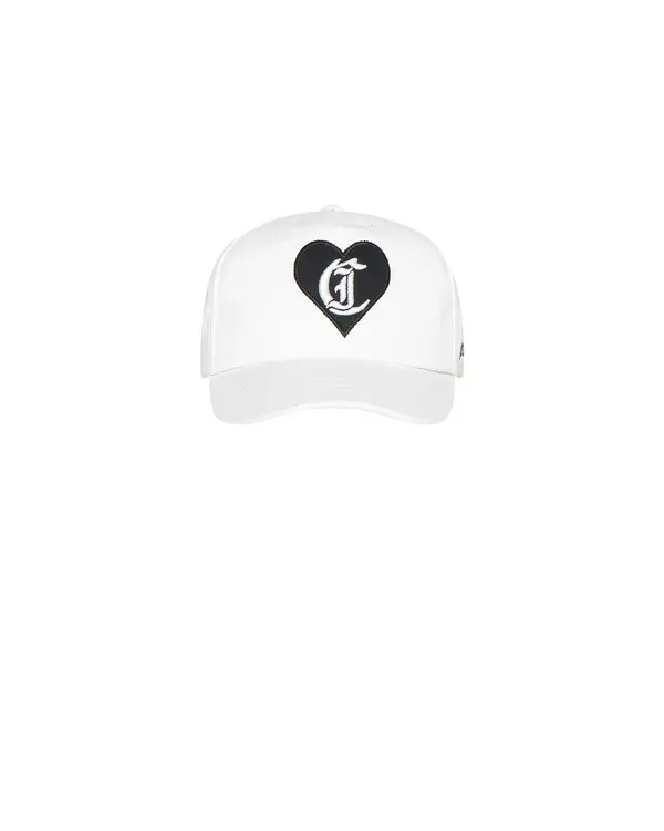 Baseball Cap with Heart Monogram Patch