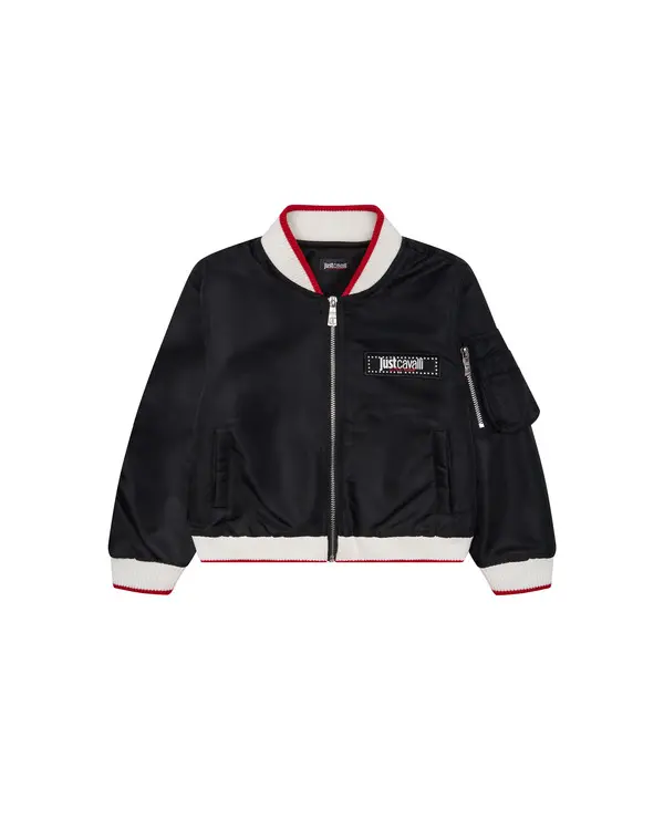 Bomber Jacket with Graphic Back Logo