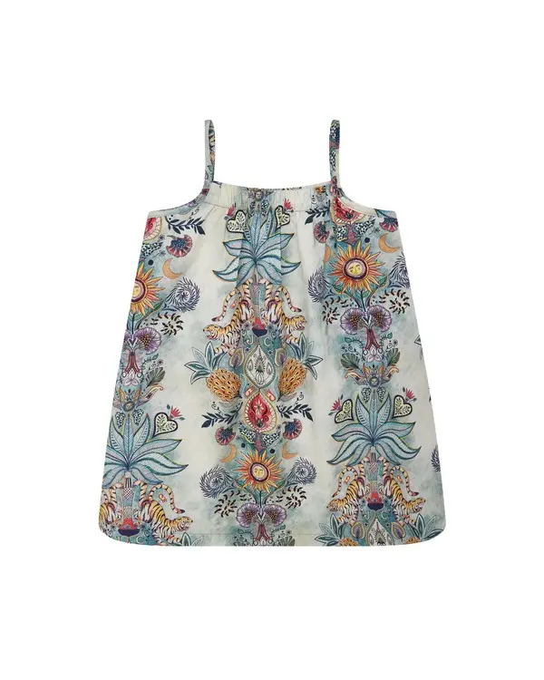 Tropical Tiger & Sun Print Sundress