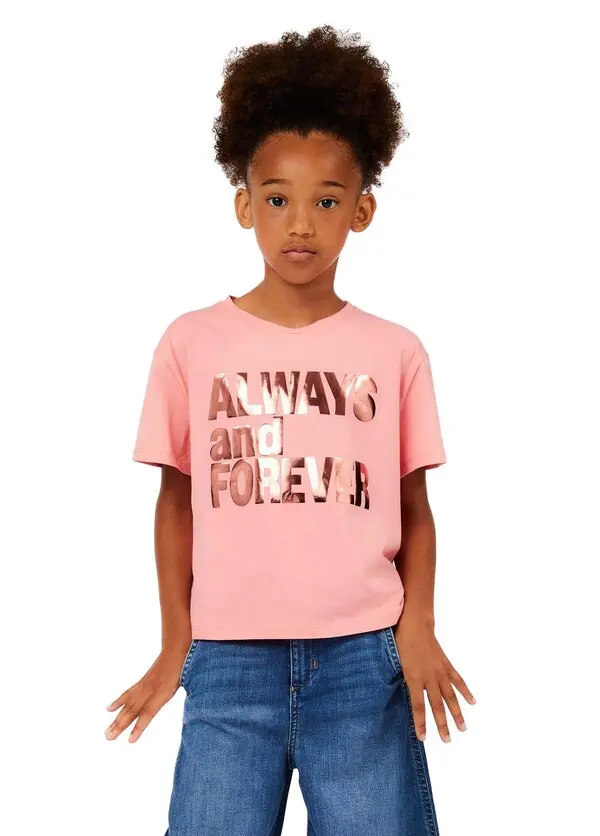 "Always and Forever" Metallic Graphic T-Shirt