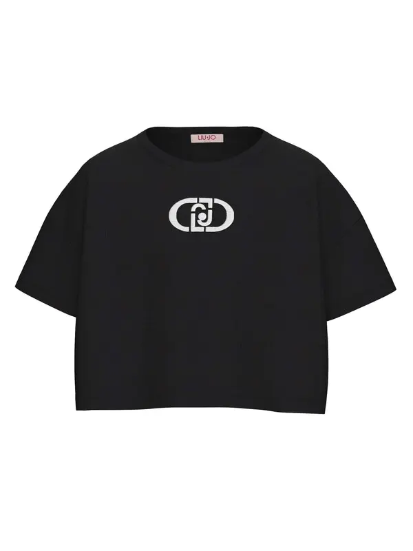 Kids Girls Ombré Rhinestone Logo T-Shirt