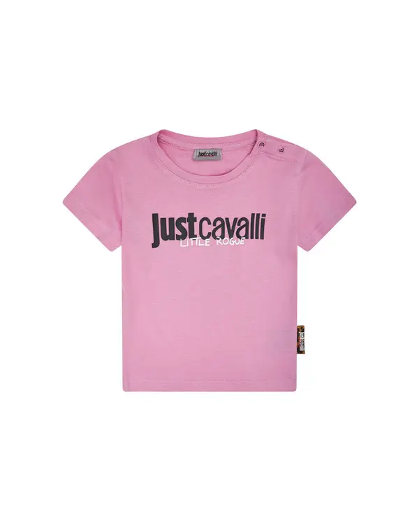 Cotton Short Sleeve Tshirt with Logo Detail