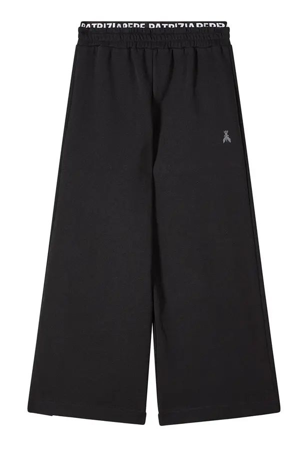 Wide-Leg Sweatpants with Logo Waistband