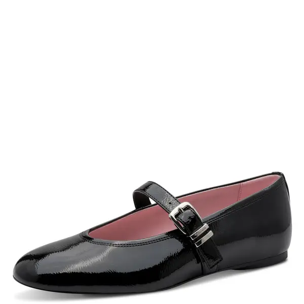 Patent Leather Round Toe Mary Jane Ballerina