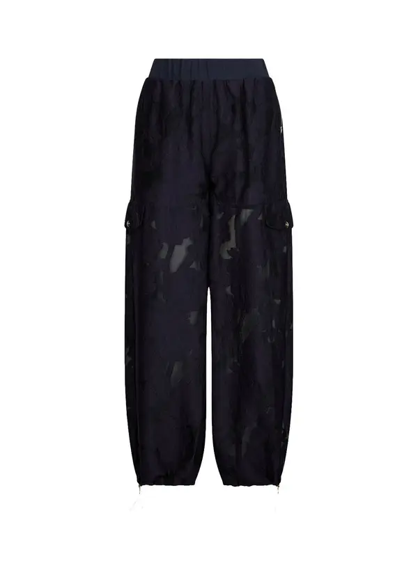 Organza Jacquard Wide Leg Trousers