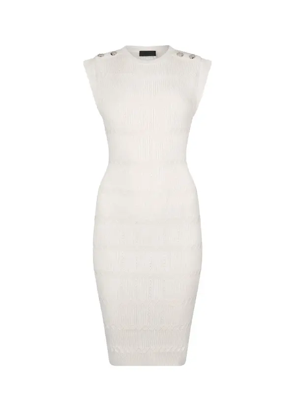 Round Neck Short Knit Dress