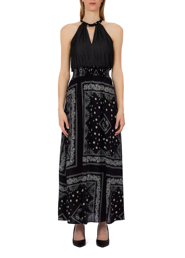 Bohemian-inspired Halter Maxi Dress